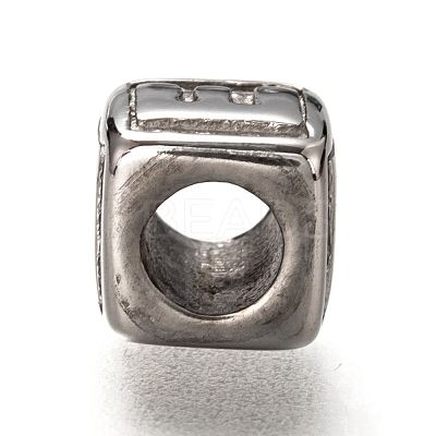 Tarnish Resistant 304 Stainless Steel European Beads OPDL-L020-001E-1