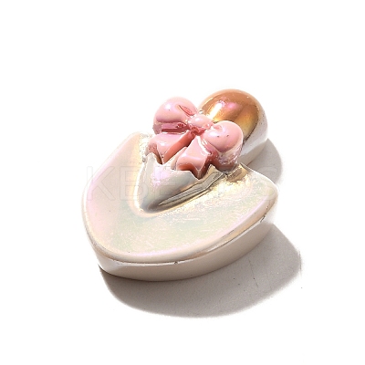 Electroplate UV Plating Opaque Bowknot Theme Resin Cabochons LS-CRES-U004-02E-1
