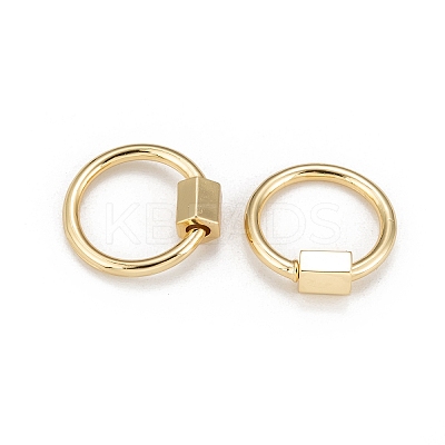 Brass Screw Carabiner Lock Charms LS-KK-T047-06G-1