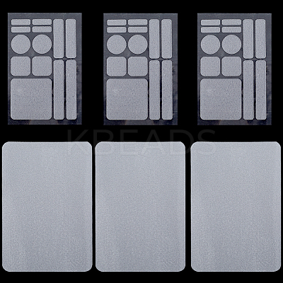 8Pcs 2 Styles PEVA Rubber Anti-Slip Hexagonal Phone Grip Tape Stickers for Phones AJEW-SP0002-64A-01-1