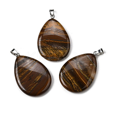 Natural Tiger Iron Pendants G-F820-14P-12-1