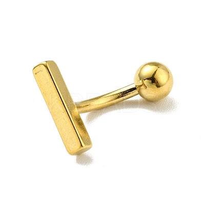 304 Stainless Steel T-Shaped Curved Barbell AJEW-G041-04G-1