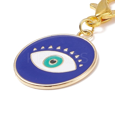 Alloy Enamel Evil Eye Pendant Decorations HJEW-JM00723-1