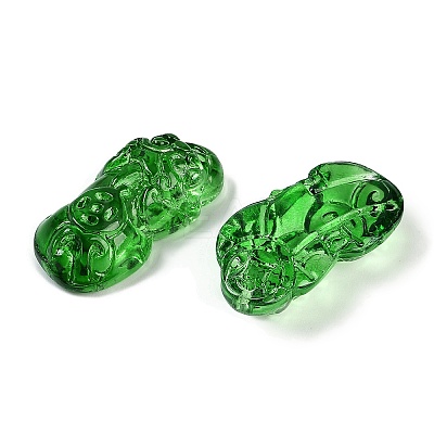 Spray Painted Imitation Jade Glass Beads GLAA-Z007-01D-1