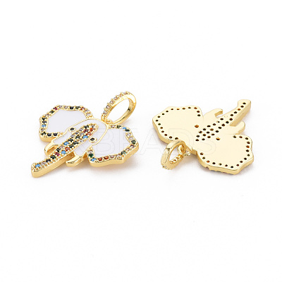 Brass Micro Pave Colorful Cubic Zirconia Pendants KK-S354-330-NF-1