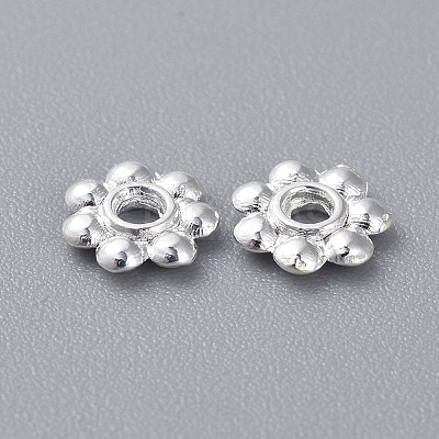 Tibetan Style Daisy Spacer Beads TIBEB-S039-048S-NR-1