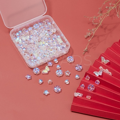 4 Style Electroplate Glass Beads GLAA-YW0001-28-1