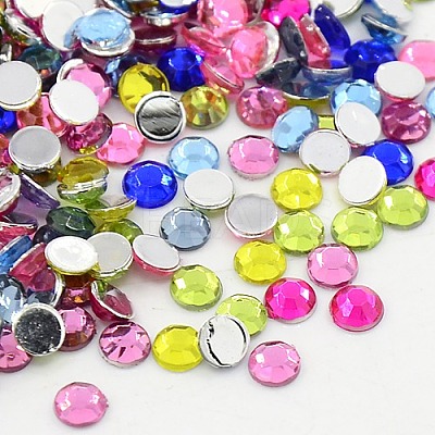 Imitation Taiwan Acrylic Rhinestone Flat Back Cabochons GACR-A002-10mm-M-1