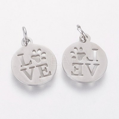 Non-Tarnish 304 Stainless Steel Pendants STAS-Q201-T450S-1