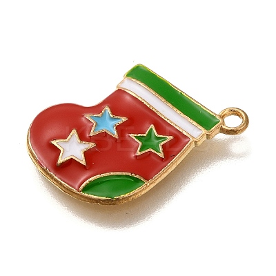 Christmas Theme Alloy Enamel Pendants FIND-I040-01B-1