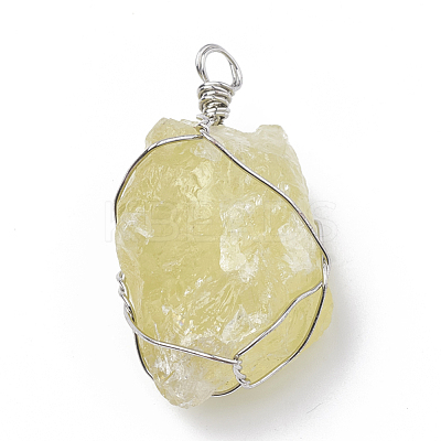 Natural Citrine Pendants G-Q993-01-1