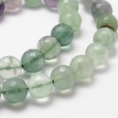 Natural Fluorite Beads Strands G-D840-13-8mm-1