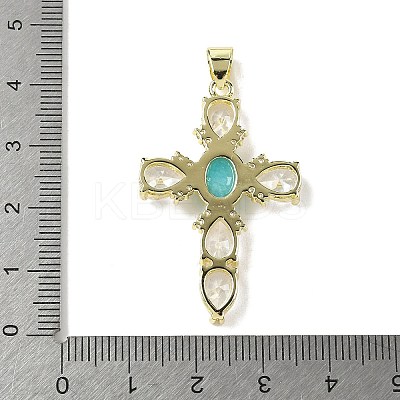Natural Amazonite Pendants G-P585-04G-07-1