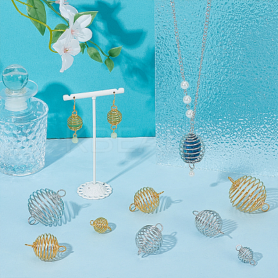 36Pcs 6 Styles 201 Stainless Steel Wire Pendants FIND-PH0027-07-1