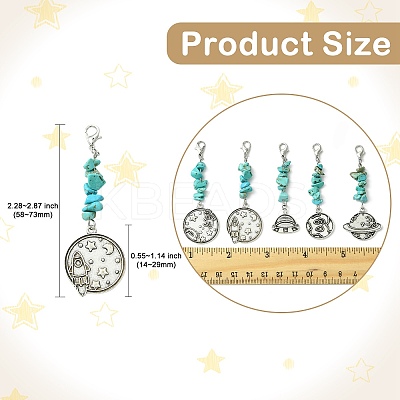 8Pcs Alloy Pendant Decorations HJEW-CJ00075-1