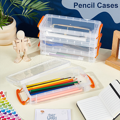 Rectangle Plastic Pencil Case AJEW-WH0596-276A-1
