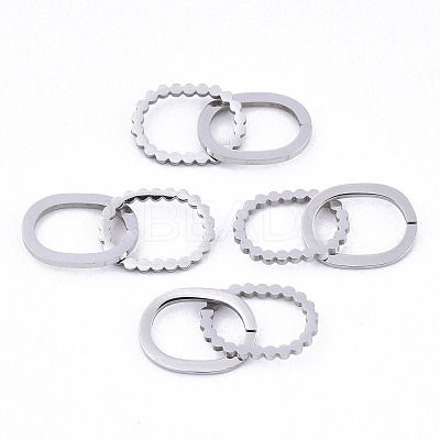 Tarnish Resistant 201 Stainless Steel Linking Rings STAS-N091-131-1