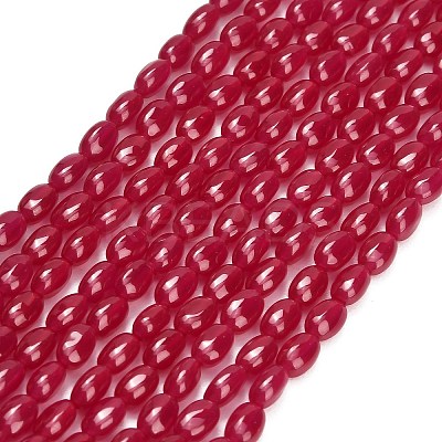 Lab Grown Red Corundum Beads Strands GG-CBAC488-02B-1