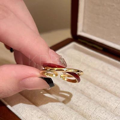 Zinc Alloy Enamel Open Cuff Rings FS-WG5D95C-02-1