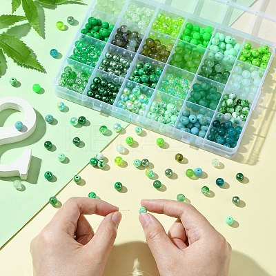 DIY Green Series Necklace & Bracelet Making Kits DIY-CJ0001-77-1