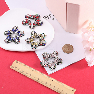 4Pcs 4 Colors Star Rhinestone Appliques FIND-GF0004-97-1