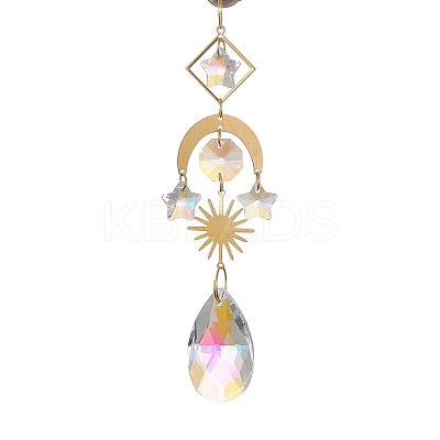 Brass & Crystal Suncatchers LS-HJEW-G018-04B-G-1