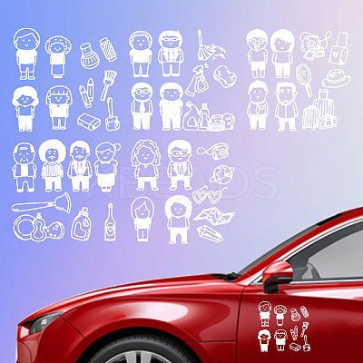 Plastic Reflective Vinyl Car Stickers STIC-WH0036-012-1