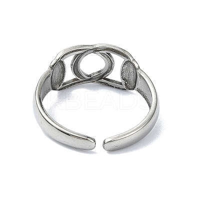 304 Stainless Steel Cuff Rings for Women RJEW-M019-47G-1