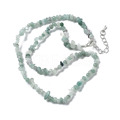 Natural Supper 7 Rutilated Quartz Chip Beaded Necklaces for Men Women NJEW-G159-01G-1