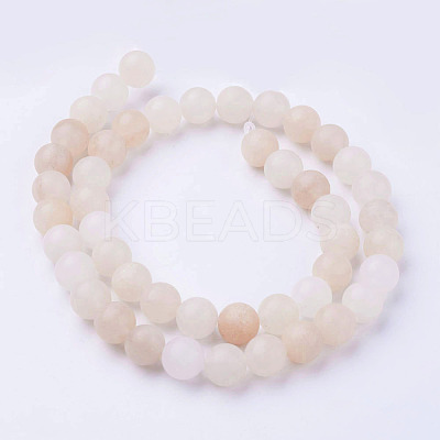 Natural Pink Aventurine Bead Strands G-G735-82-8mm-1