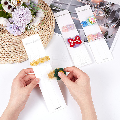 Paper Hair Clip Display Cards CDIS-WH0020-13-1