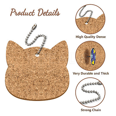 4Pcs Cork Pendant Decoration KEYC-PB0001-02E-1