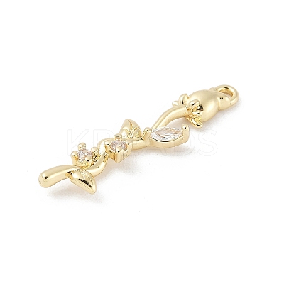 Brass Micro Pave Cubic Zirconia Pendants LS-KK-M326-13C-G-1