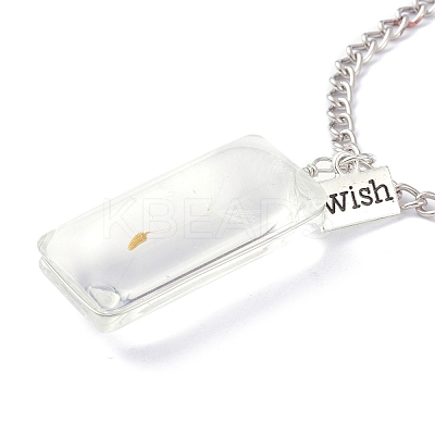 Dandelion Seed Wish Necklace for Teen Girl Women Gift NJEW-Z014-01P-1