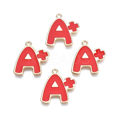 Rack Plating Alloy Enamel Pendants X1-ENAM-N055-069-1