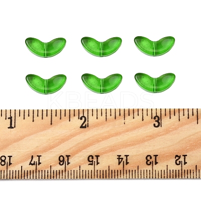 200Pcs Spray Painted Transparent Glass Beads GLAA-FS0002-54B-1