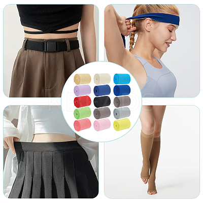 15M 15 Colors Polyester Flat Elastic Band OCOR-BC0005-97-1