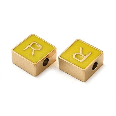 304 Stainless Steel Enamel Beads STAS-L022-293G-R-1
