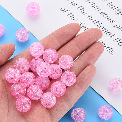 Transparent Crackle Acrylic Beads LS-MACR-S373-66B-N02-1