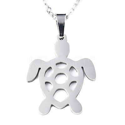 Non-Tarnish 201 Stainless Steel Pendants Necklaces NJEW-S105-JN691-45-1-1