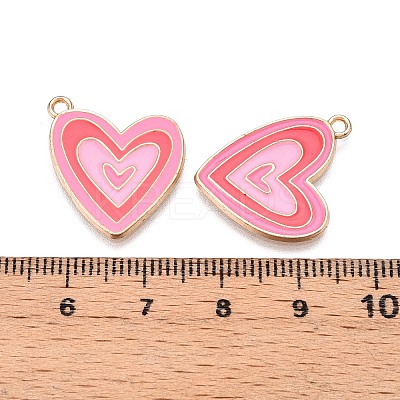 Rack Plating Alloy Enamel Pendants X-ENAM-N056-432A-1