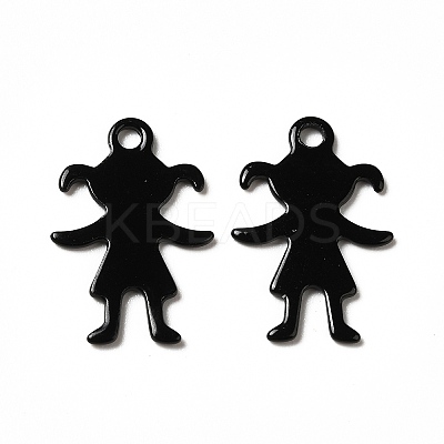 Spray Painted 201 Stainless Steel Pendants LS-STAS-I672-16B-1