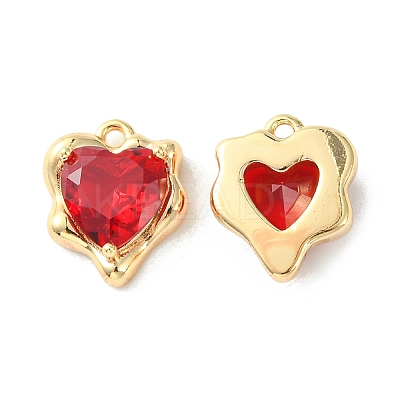 Brass Micro Pave Cubic Zirconia Charms KK-L208-06G-05-1
