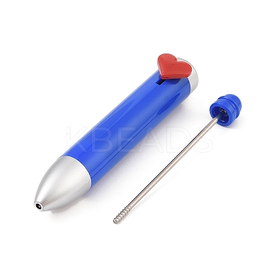 Heart Plastic Ball-Point Pen AJEW-P126-B05-1