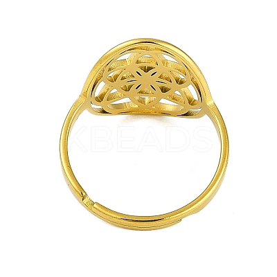 201 Stainless Steel Adjustable Rings for Women RJEW-M008-01G-1