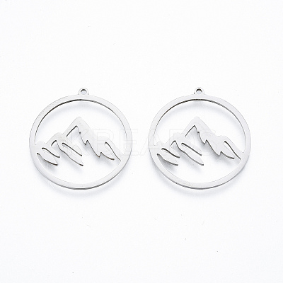 Non-Tarnish 304 Stainless Steel Pendants A-STAS-N090-LA911-1-1