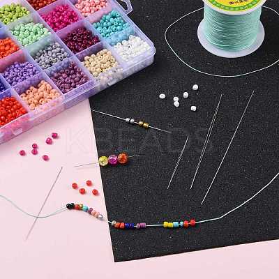 Iron Big Eye Beading Needles TOOL-R095-02-1