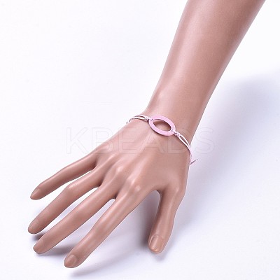 Adjustable Waxed Cotton Cord Bracelets BJEW-JB04293-03-1