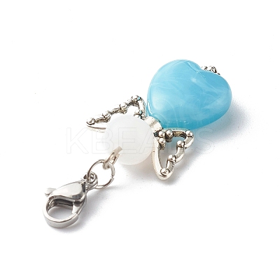Acrylic Angel Beads Pendant X1-HJEW-JM00520-1