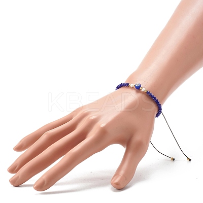 Adjustable Nylon Thread Braided Bead Bracelets Set BJEW-JB06440-1